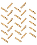 Brass Barrel Hidden Hinges For Small Jewelry Boxes in 25 Pieces Pack, gold finish, scattered view