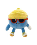 Ultra Soft 4 Inch Plush Golf Ball Toy With Gimme Character For Fans, Collectors, And Golfers with yellow cap and sunglasses.