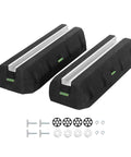 Floor Mounting Base Pad Kit For 9000 To 24000 BTU Air Conditioners And Heat Pumps, Universal Rubber Anti Vibration Mini Split Pad With 1100 Lbs Bearing Capacity, Aluminum Rail Included