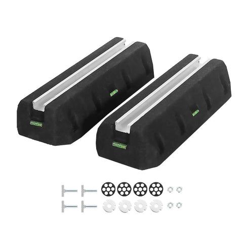 Floor Mounting Base Pad Kit For 9000 To 24000 BTU Air Conditioners And Heat Pumps, Universal Rubber Anti Vibration Mini Split Pad With 1100 Lbs Bearing Capacity, Aluminum Rail Included