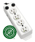 Safe-IT Rugged Hospital-Grade Power Strip For Patient Care Areas UL 1363A Compliant with 4 outlets and antimicrobial protection.