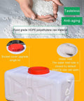 Leak Proof Water Storage Tank 45L Large Capacity Heavy Duty Easy Clean With Tight Sealing Durable High Density Polyethylene Ideal For Home School Office Shops And Other Places with red lid and water inlet
