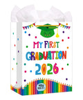 Preschool Graduation Gift Bags With Tissue Paper And Durable Handle 11 Inch My First Graduation Bags For Kids Kindergarten Pre K Boys And Girls Party Favors And Keepsake