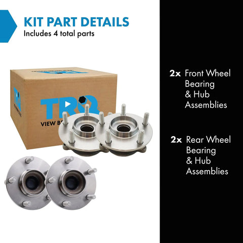 Four Wheel Bearing And Hub Assemblies Set For 2014 To 2019 Mazda 6 And 2013 To 2021 CX 5 Front And Rear Replacement Kit box view