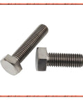 Top Shelf Pure Titanium Hex Head Bolts M10 Flat Head Machine Screws Assorted Lengths Set Of Ten close-up of titanium hex bolts