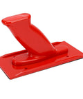 Built Tough Abs Table Saw Push Block With Angled Handle And Rock Solid Textured Grip in bright red color for safety and stability.