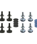 4 Pack Leveling Feet With Grip Base For Furniture Heavy Duty Steel T Nut Adjustable Height Feet With Pads And Bases