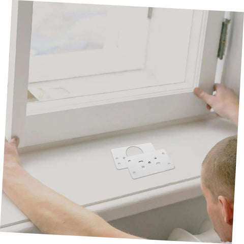 Cabinet Hinge Repair Plate For Easy DIY Door Fixes Quick Install Plate For Cabinet Doors Safe Rounded Edges on windowsill