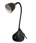 Flexible LED Desk Lamp No Bulbs To Replace Black Silicone Neck With 84 Degree Beam 290 Lumens 4000K 3.2W 36000 Hour Lifespan