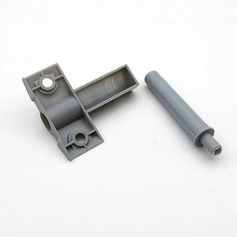 Soft Close Drawer Hinge Dampers 10 Pack No-Fuss Quiet Cabinet Door Closer For Kitchen And Bathroom, Gray hinge parts on white
