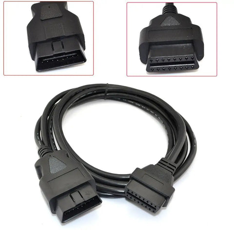 9.8ft OBD II 16Pin Car Diagnostic Extension Cable Male to Female Flexible Durable OBD Tool Extender coiled view