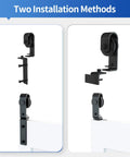 Two installation methods for Double Bifold Sliding Barn Door Hardware Kit For Closet Doors, 48 Inch, Top Mount Track System With 51 Inch Track