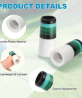 4 Pack Golf Club Ferrules For 0.35 Inch Tapered Steel Shafts, Lightweight Plastic Covers, Corrosion Resistant, Teal Green White Finish