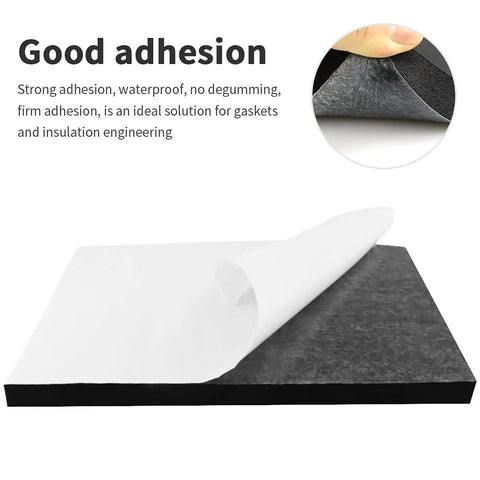 Game Changing 4 Pack Self Adhesive Neoprene Foam Sheets 3 4 Inch Thick 12 By 8 Inches Closed Cell Padding showing adhesive backing and texture.