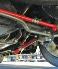 Adjustable Rear Panhard Track Bar With Polyurethane Bushings For 2009-2022 Dodge Ram 1500 Trucks Red Centers Rear Axle After Lift Or Lower Clears Bigger Tires 100 Percent Bolt In Install Beefed Up Heavy Duty Steel installed under rear axle