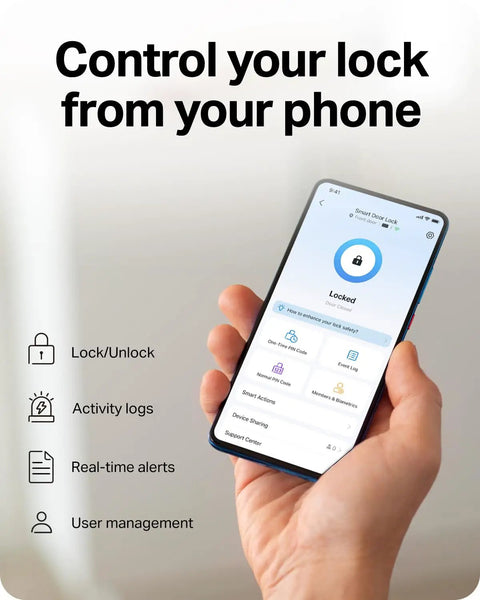 Roll Right Into Your Place Without Any Sweat Using This Wifi Smart Deadbolt With Instant Palm Scan Plus Fingerprint App And Passcode Controls For Quick Daily Access And Solid Local Data Privacy