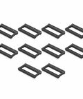 20 Pack DIP IC Socket Adapters 28 Pin, 2.54mm Pitch for soldering and quick IC testing, top view array on white background.