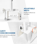 Adjustable Bathtub Safety Rail For Seniors And Caregivers, Rock Solid Tub Grab Bar, white width adjustment 3.3-6.7 inches