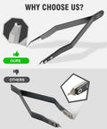 Comparison of 7825 Spring Bar Tweezers and Plier showing superior design for watch band removal compared to others.