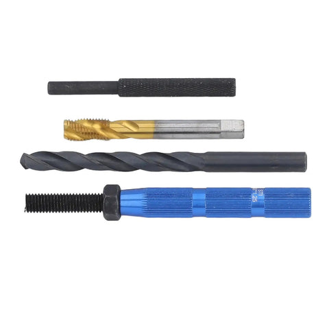 Complete Pro Grade M8 Thread Repair Insert Kit With 34 Pieces In 304 Stainless Steel tools displayed