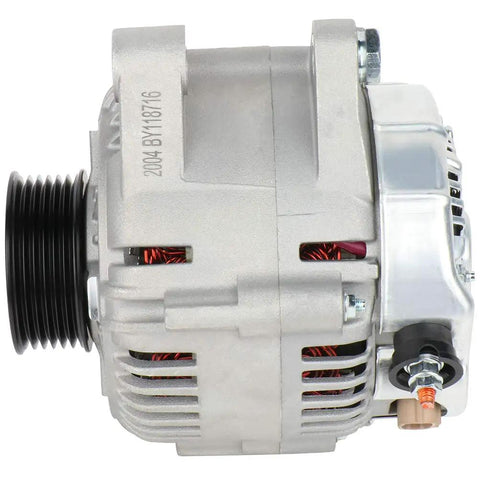 Side view of Plug And Play Alternator Replacement For Toyota Avalon 1998 2004 And Sienna 1998 2003 12V 100 Amp CW Rotation