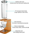 Tri Head Cereal And Candy Dispenser With Smooth Pour Spout For Fresh Coffee Beans And Nut Storage Countertop Organizer Daily Grind Essential Gonna Love This No Drip Build with stainless steel lid and wood base.