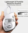 Digital Fat Caliper with Nonslip Grip, ABS, 50mm Ranging, Red held in hand, displaying measurement, features ergonomic design.