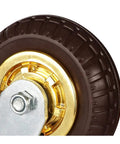 Heavy Duty Rubber Caster Wheels 4 Inch Swivel Rollers showing detailed rubber wheel and metal stem for utility carts.