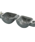 Door Knob Lock-Out Device For Privacy, Diecast Construction in Gray Finish, Opened View Showing Interior and Mounting Mechanism