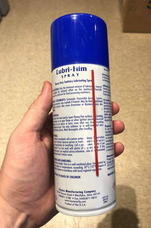 Food Grade PTFE Lubricant Spray For Metal Surfaces With Protective Film Built Tough Heavy Duty Aerosol NSF Certified