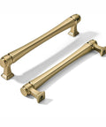 10 Pack 5 Inch Champagne Bronze Cabinet Pulls, Solid Zinc Alloy Hardware for kitchens, dressers, vanities, wardrobes, shown in bronze finish