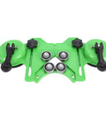 WALFRONT Dual Suction Cup Hole Saw Kit 6-50mm For Tile Ceramic Glass Marble Granite Drill Bits That Stick Firmly And Prevent Slipping For Smooth, Precise Professional DIY Home Renovation Jobs Today. Green dual suction guide with 4 drill bits