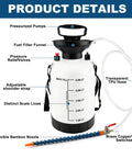No Fuss 5L Transmission Fluid Pump For ATF And Gear Oil Transfer Smooth Sailing Pro Mechanic Essential For Trucks Suv Differential and Engine Service Repairs with pressure relief valves and adjustable strap.