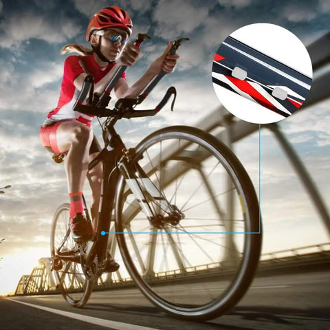 Professional cyclist using Bike Brake Cable And Shifter Wire Set With Complete Inner Replacement Kit on road bike