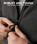 Person installing Removable Universal Anti Slip Zipper Pull Replacement Kit For Jackets Luggage Backpacks Purses Boots Pants And Tents Easy Install Zipper Repair Tabs 5PCS