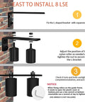 Installation guide for 2-Inch Gate Roller Guide With L-Bracket, showing steps with beefed-up steel bracket and nylon rollers.