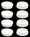 1-1/2 Inch Plastic Hole Plugs Flush Snap-In Round Hole Covers for Cabinets, Furniture, Shelves, Cupboards, Locking Door, Shelf, Nylon RoHS, White