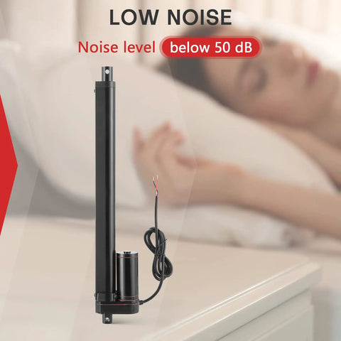 Heavy-Duty 12V Linear Actuator With 300mm Stroke And Mounting Bracket, 900N Lift, low noise level below 50 dB background image