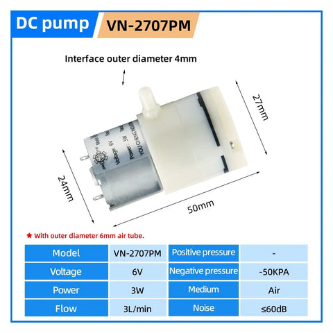 6V Electric Diaphragm Vacuum Pump With Automatic Negative Pressure Control For High Performance Peristaltic Systems Reliable Efficient And Durable