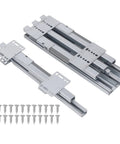 Heavy Duty 22 Inch Drawer Slides Full Extension Rails Made From Cold Rolled Steel With Galvanized Finish For Kitchen Cabinets, top view with screws