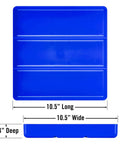 Stackable Toolchest Organizer Tray In Blue With Three Compartments For Mechanics, Electricians, Plumbers And DIYers Heavy Duty Made In The USA