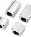 Gear Up With Four Piece SCS Linear Motion Ball Bearing Slides Set With UU And LUU Blocks For CNC Routers And 3D Printers Sizes 6 8 10 12 13 16 20 25 30 Scs16luu Compatible, aluminum bearing blocks