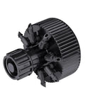 Eight Outlet Adjustable Bubbler For Drip Irrigation Systems Turns Underground Lines Into Precise Micro Drip Watering For Your Yard And Perimeter Landscaping Up To 30 GPH Per Outlet Half Inch Inlet Black And Blue