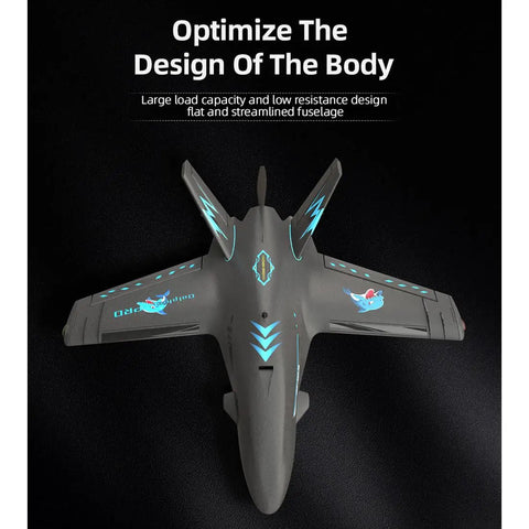 Top view of Dolphin Pro FPV Fixed Wing Plane For Grownups DIY Throw Launch Quick Assembly EPP Airplane With FPV Nose Cam And Expandable Upgrade Points