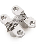 Hidden Folding Door Hinge With Nickel Plated Zinc Alloy Finish, Invisible Style Connector for Interior Doors in low profile mount