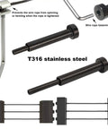 Black Invisible Cable Railing Kit With Hidden Turnbuckles For Wood And Metal Posts, slick low profile deck system, T316 stainless steel pieces