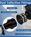 Four Inch To Two And One Half Inch Dust Collection Reducer Cone Adapter For Shop Vacuum Hose Fittings and Machinery Ports