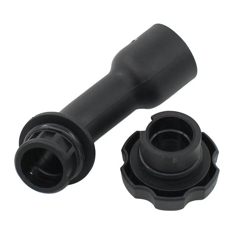 Engine Oil Filler Tube With Gasket And Cap For Chevrolet Silverado Trailblazer Avalanche Suburban Cheyenne GMC Yukon Sierra Envoy Buick Rainier Cadillac Escalade - front view showing tube and cap