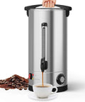 Massive 110 Cup Commercial Coffee Urn With Double Wall Insulation 16 Liter 4.2 Gallon Stainless Steel Beverage Dispenser