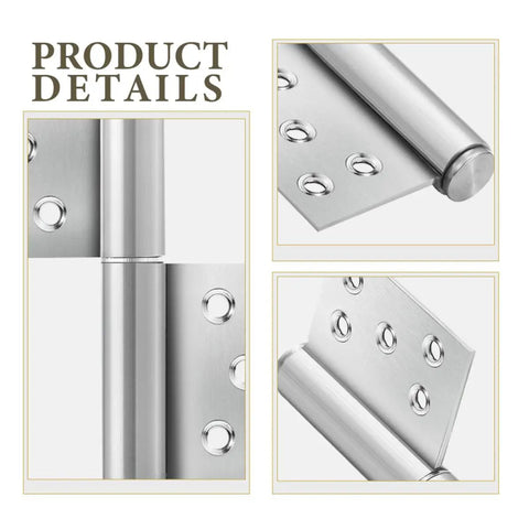 Beefy Flag Hinge 5 Inch Detachable Slip Joint Stainless Steel shown in close-up details, corrosion proof design.